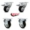 Service Caster 3.5 Inch Black Polyurethane Swivel Top Plate Caster Lock Brake 2 Rigid SCC, 2PK SCC-TTL20S3514-PPUB-BLK-2-R-2 - alternate 7